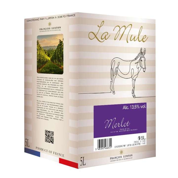 Bag-In-Box Mas Janeil La Mule Merlot 5L
